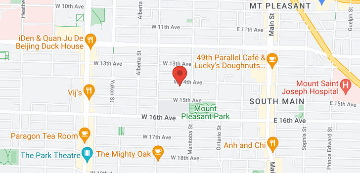 map of 116 W 14TH AVENUE